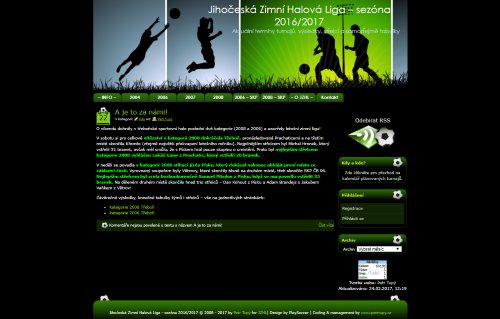 Oficiální web Jihočeské zimní halové ligy 2022-2023
